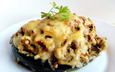 BERENJENAS RELLENAS DE POLLO